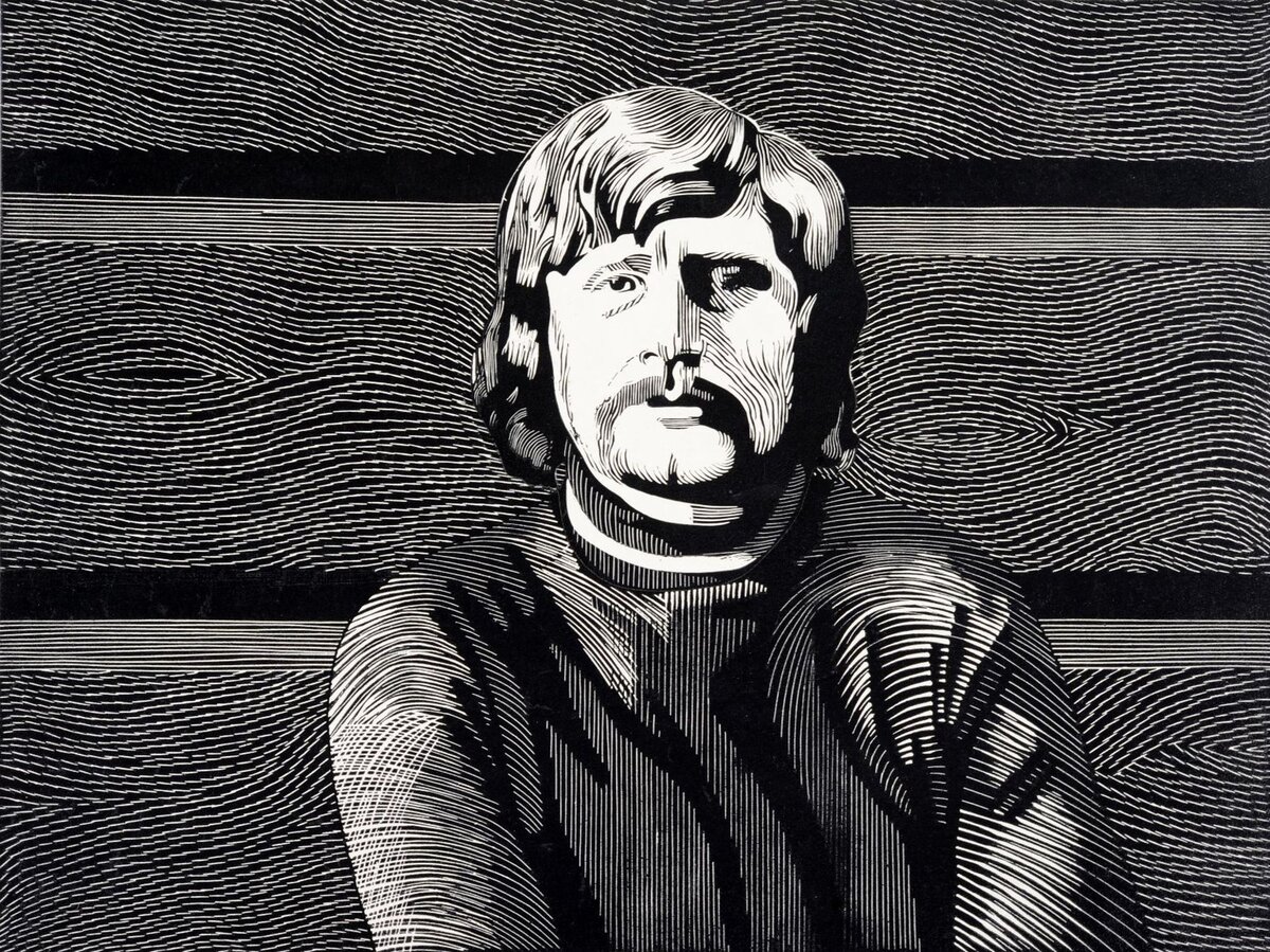 Бочкин А.Н. Автопортрет. 1974 г. Собрание ГВСМЗ