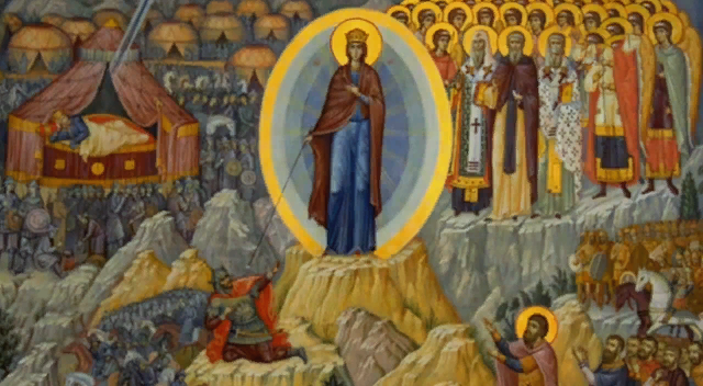 Видение Тамерлану Пресвятой Богородицы.Картинка из свободного доступа.