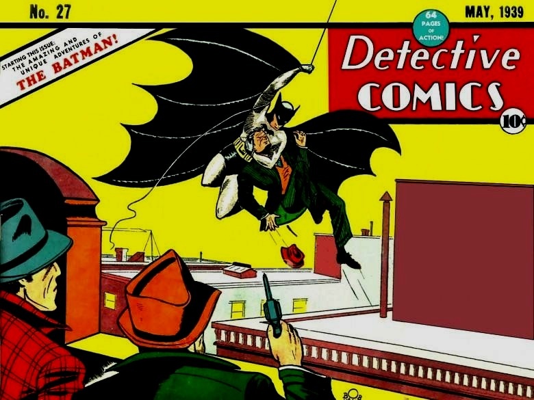 Фрагмент обложки первого комикса про Бэтмена