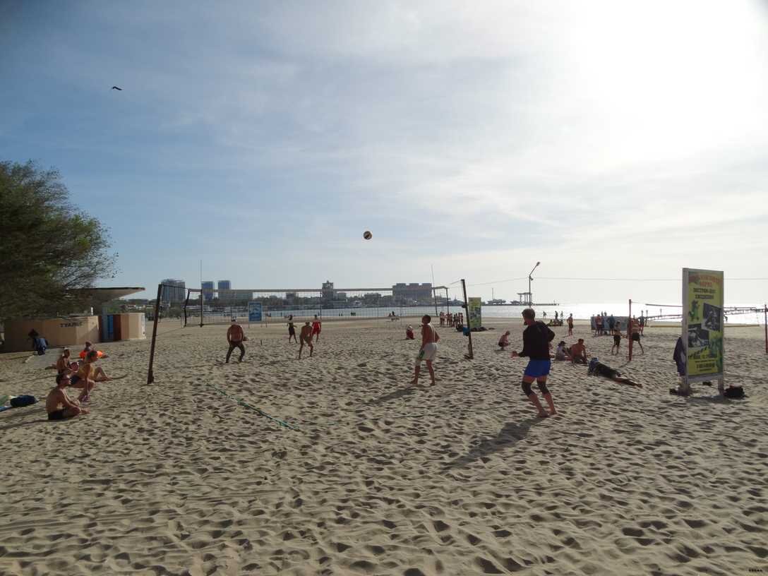 Народ играет в волейбол