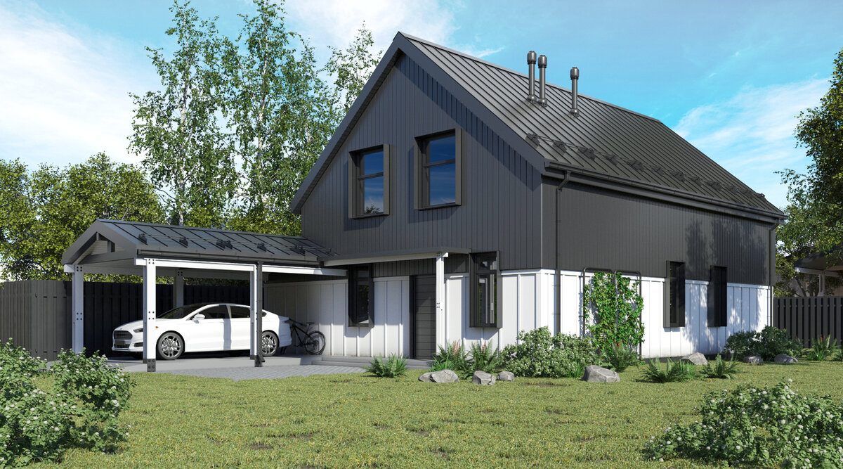 В данном случае забор просто убрали, что бы показать домик во всей красе