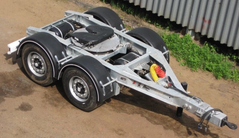 Двухосная подкатная тележка для полуприцепа