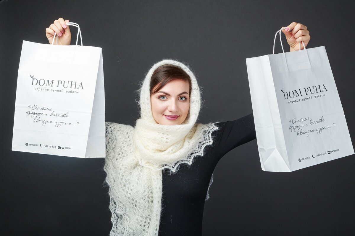 Пуховые платки от семейного магазина