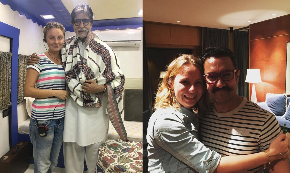  Наталья Гордеева с легендами Болливуда  -Амитабхом Баччаном и Аамиром Кханом