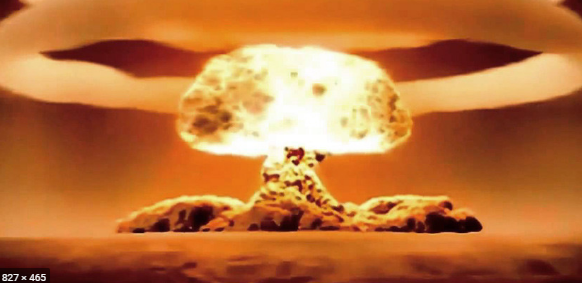 Взрыв мощностью 100 мегатонн. Царь-бомба.