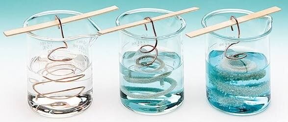 Восстановление серебра на медной проволоке