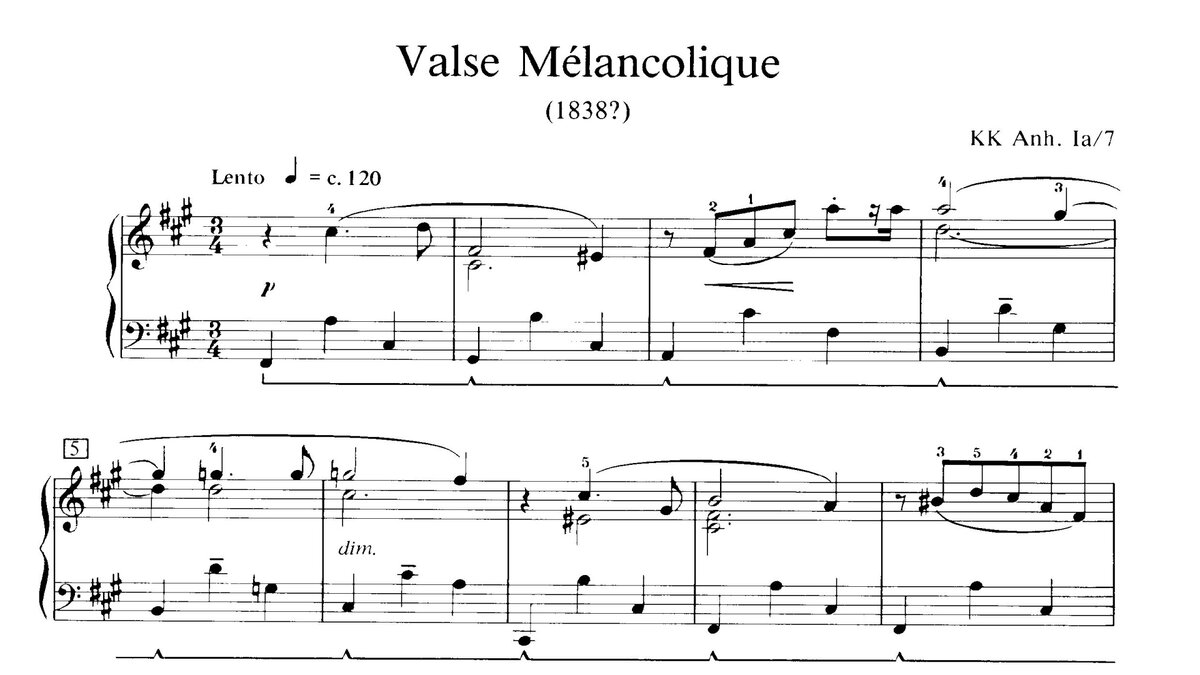 Ф. Шопен | Вальс фа диез минор | ноты для фортепиано | Valse Melancolique | классическая музыка