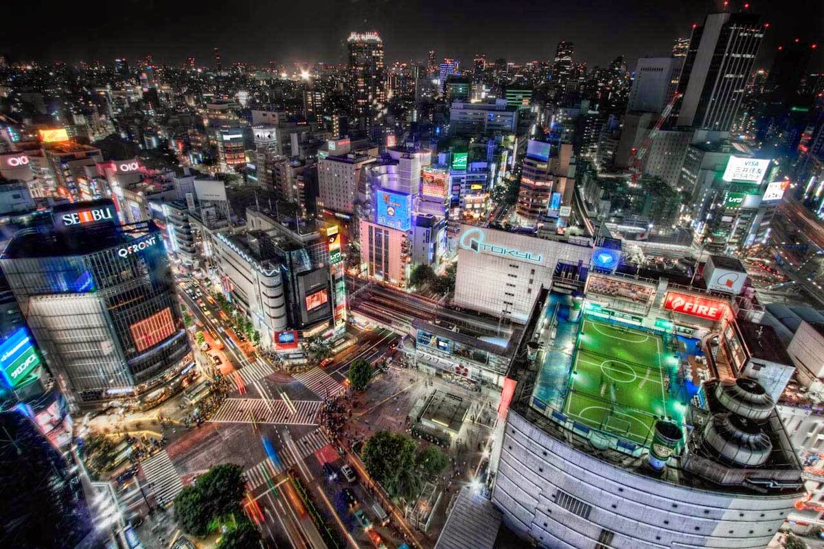 Токио вид с птичьего полета 