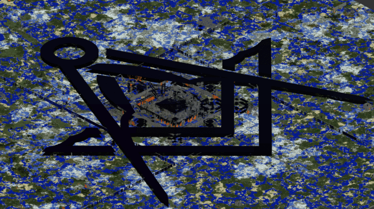 Массивная постройка на карте сервера