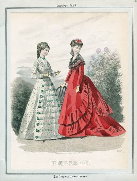 Платья для прогулок, октябрь 1868 года