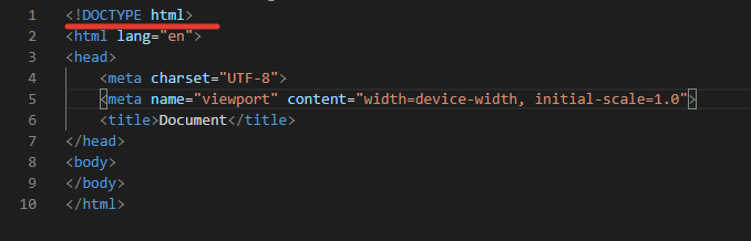 
Рис. 2 - пример использования <!DOCTYPE html>
