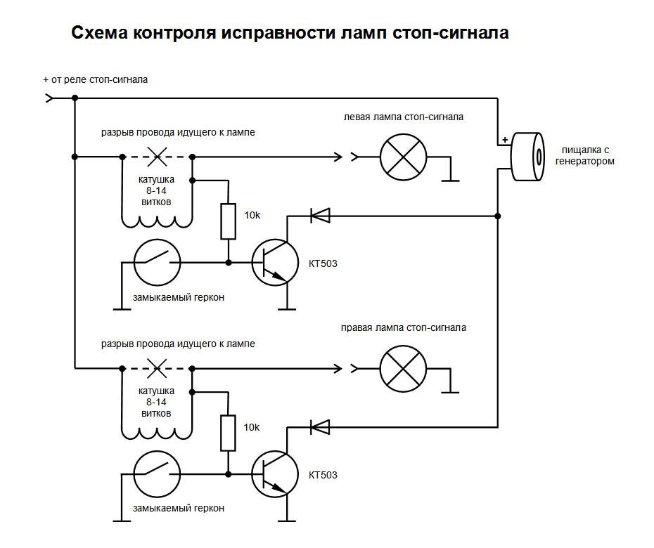 Контроль ламп. Реле контроля ламп 2114 схема. Схема включения стоп-сигналов.. Схема контроля исправности нагревателя. Схема включения сигнальных ламп.