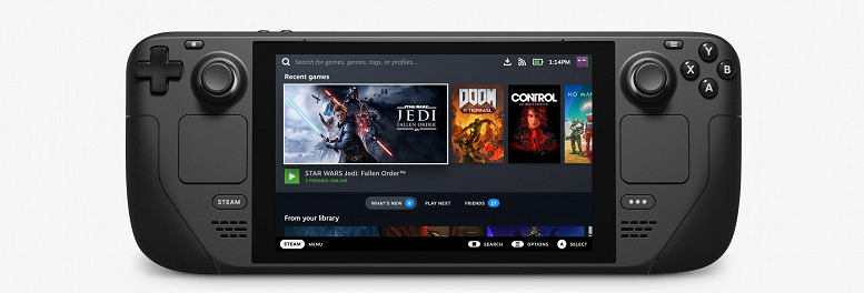 Valve Steam Deck скриншот с сайта разработчика