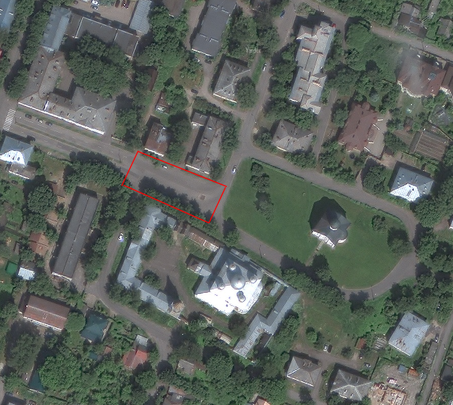 Сократившаяся территория раскопа. Источник- ЯндексКарты