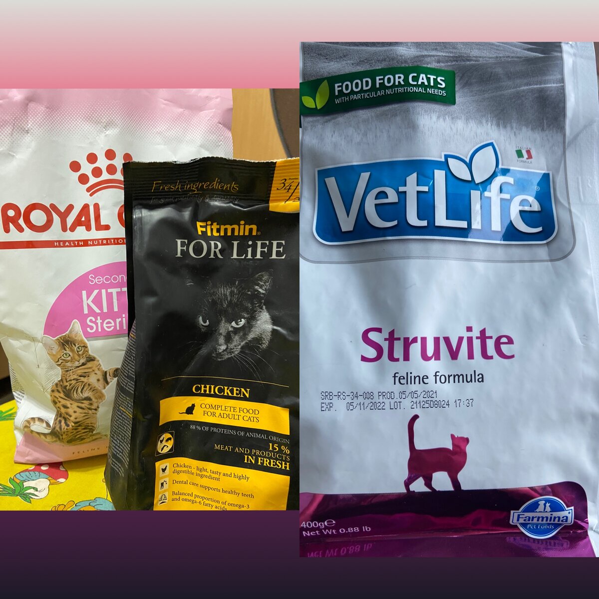 Главное обращаем внимание на состав корма, а не на марку