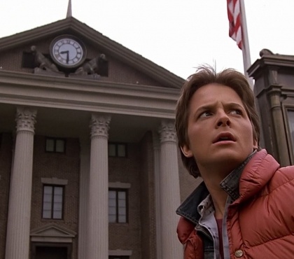 кадр из фильма "Назад в будущее".