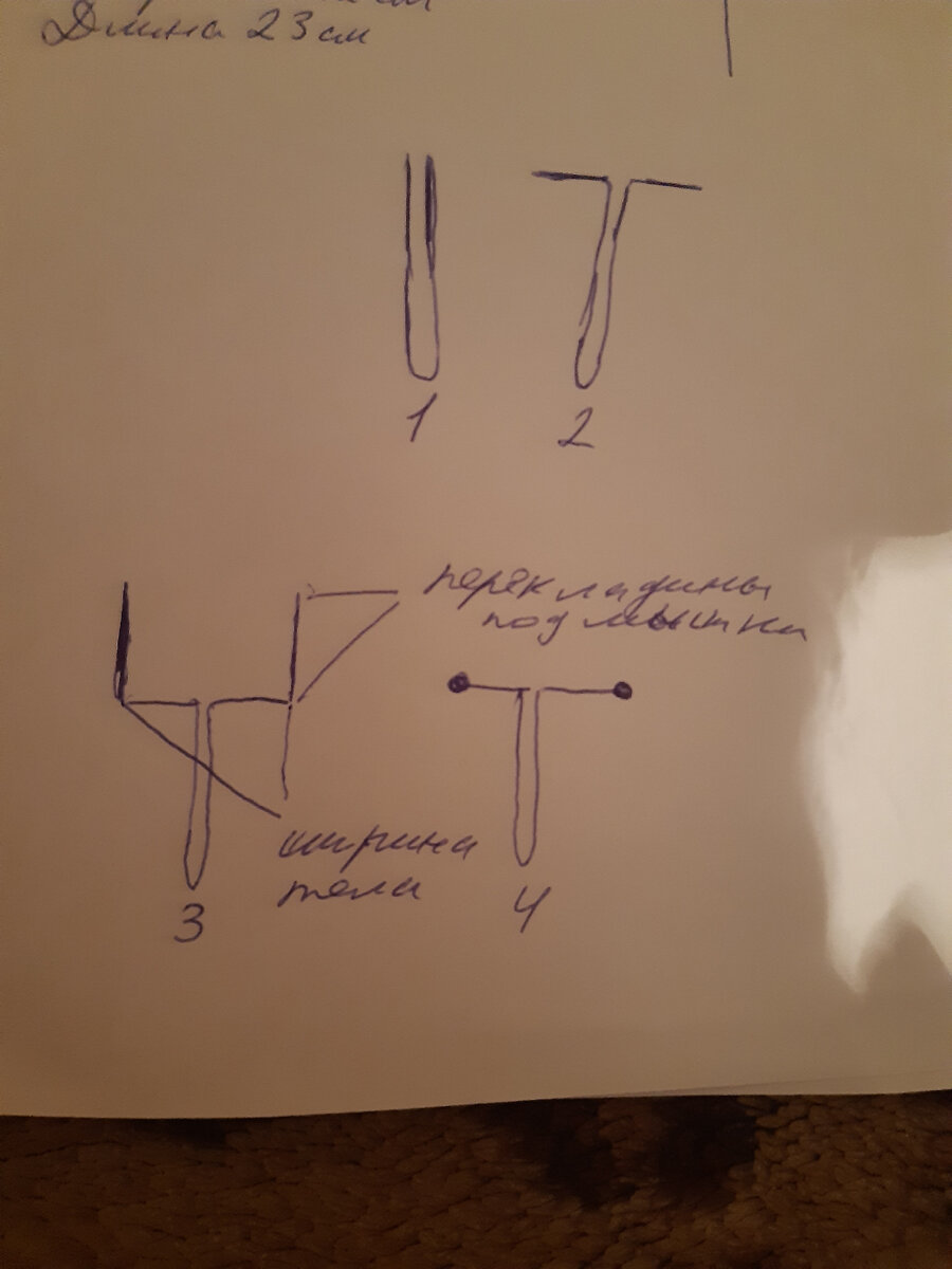 Схема изготовления "рогатки"-держателя для куклы.