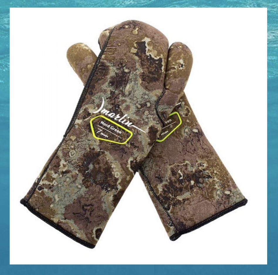 Перчатки трёхпалые Marlin Nord Green 7 мм. #marlin67.com