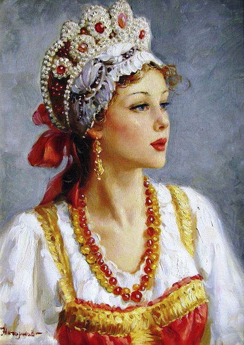 В. Нагорнов. Девушка в кокошнике. Из открытых источников