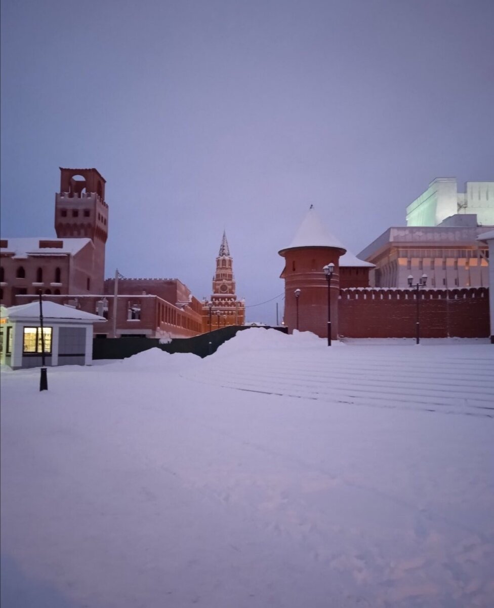 Вид на Царевококшайский Кремль и Спасскую башню