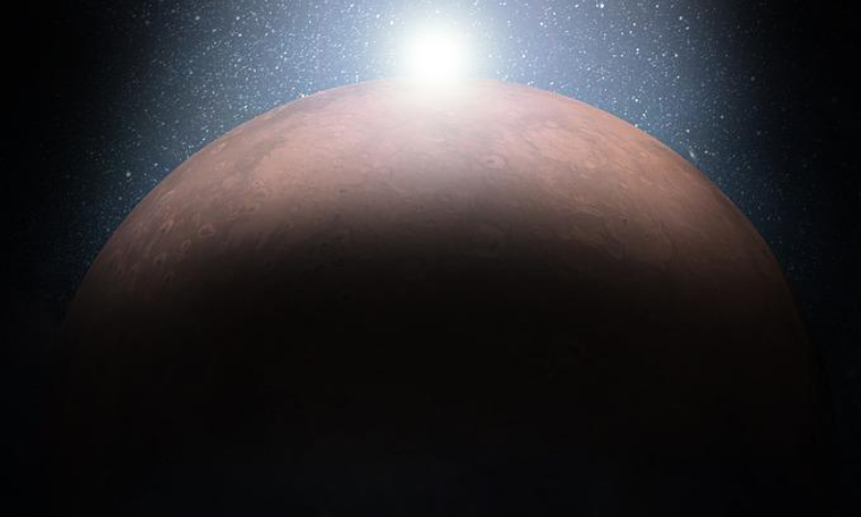 Марс и солнце