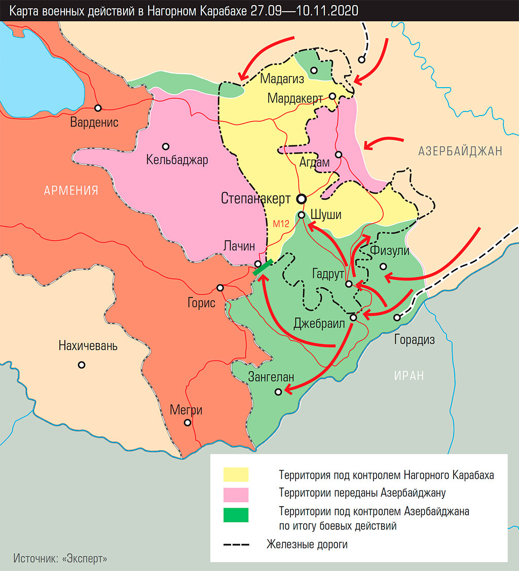 карта азербайджана и карабаха