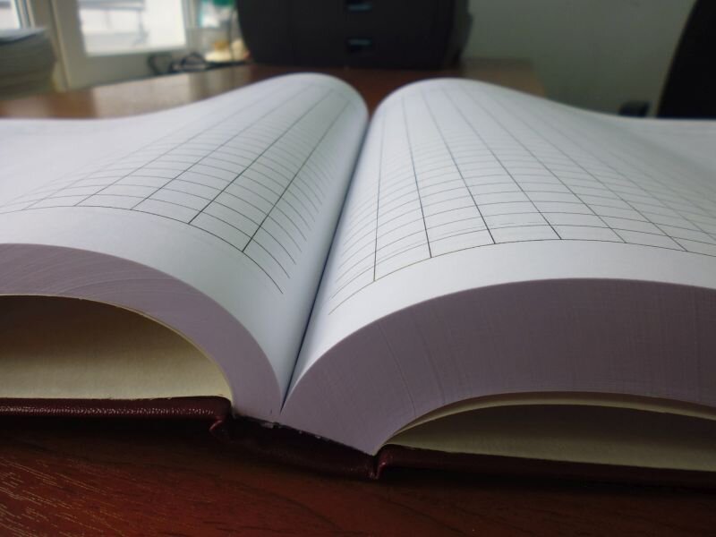 Образец учётно-регистрационного журнала увеличенного формата