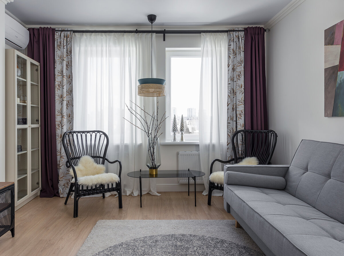 Визуально привлекательная и бюджетная квартира для комфортной жизни по проекту Алисы Басовой. -2
