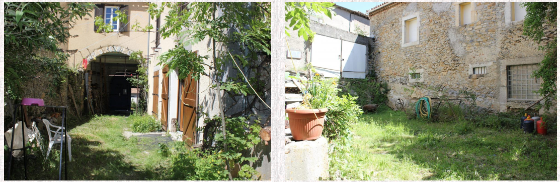 Небольшой внутренний садик на территории замка