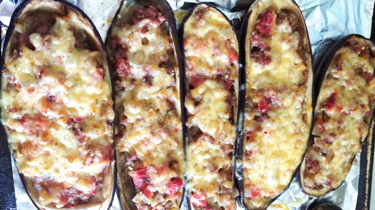 запеченные баклажаны с фаршем