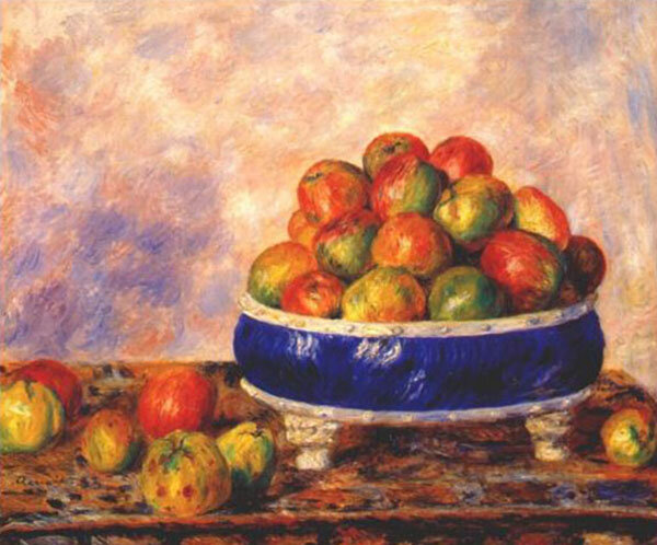 Фотография картины О. Ренуара "Натюрморт с яблоками" (из свободных источников)