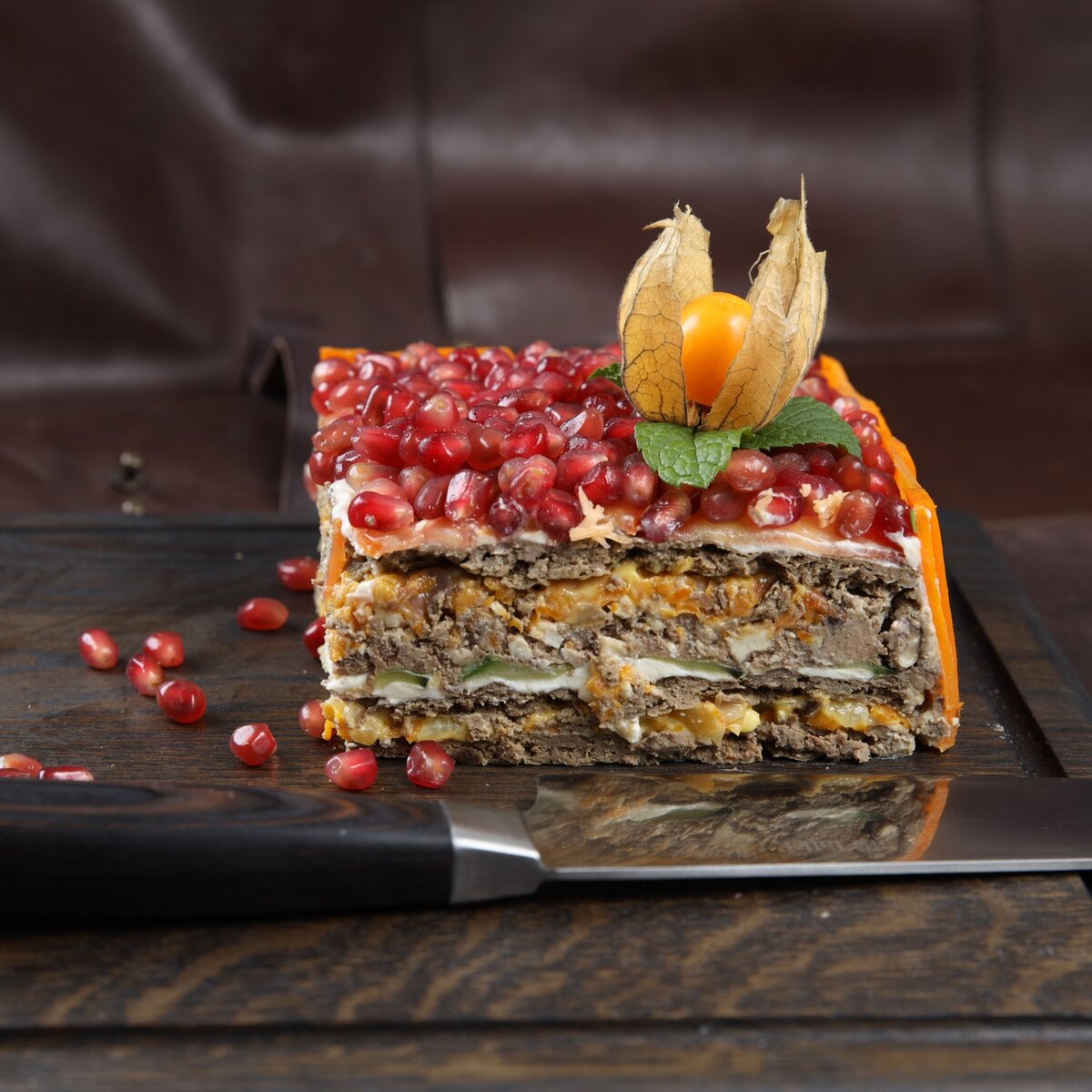 Тортики из печени в разрезе