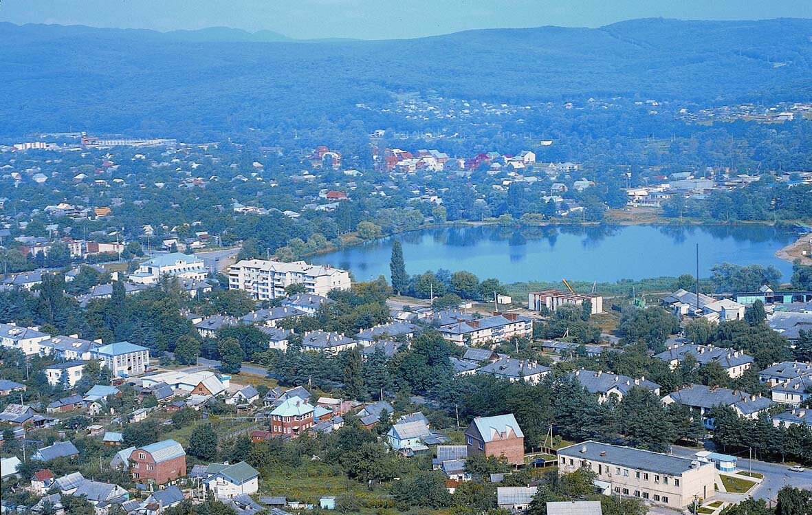 Горячий Ключ с высоты птичьего плета