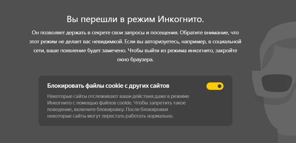 Теперь Яндекс.Браузер по умолчанию ограничивает передачу ваших cookie-файлов сторонним трекерам. -2