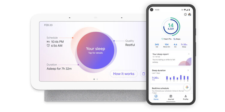 Данные с Google Nest Hub синхронизируются с приложением Google Fit