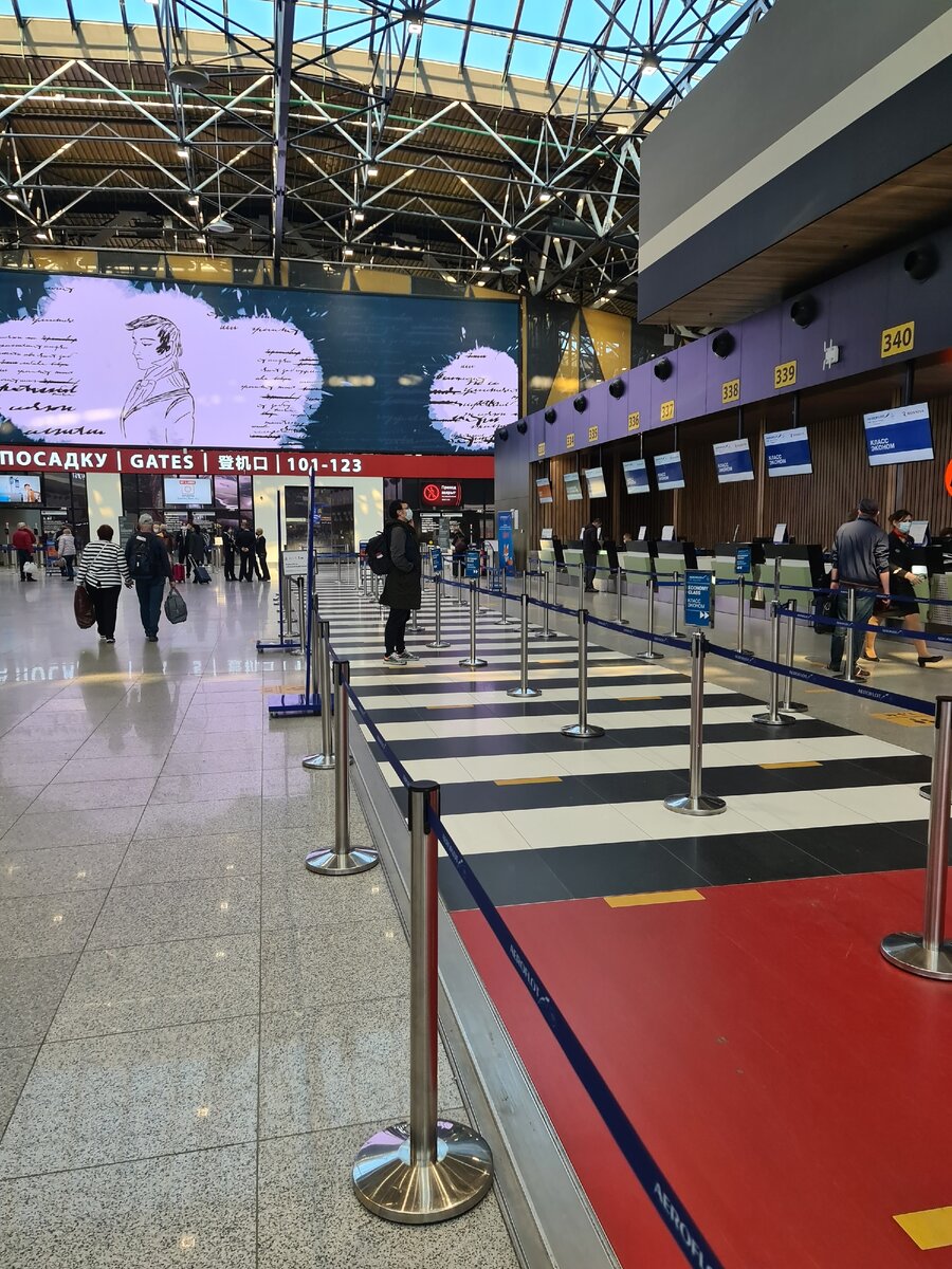 Стойки регистрации в Шереметьево