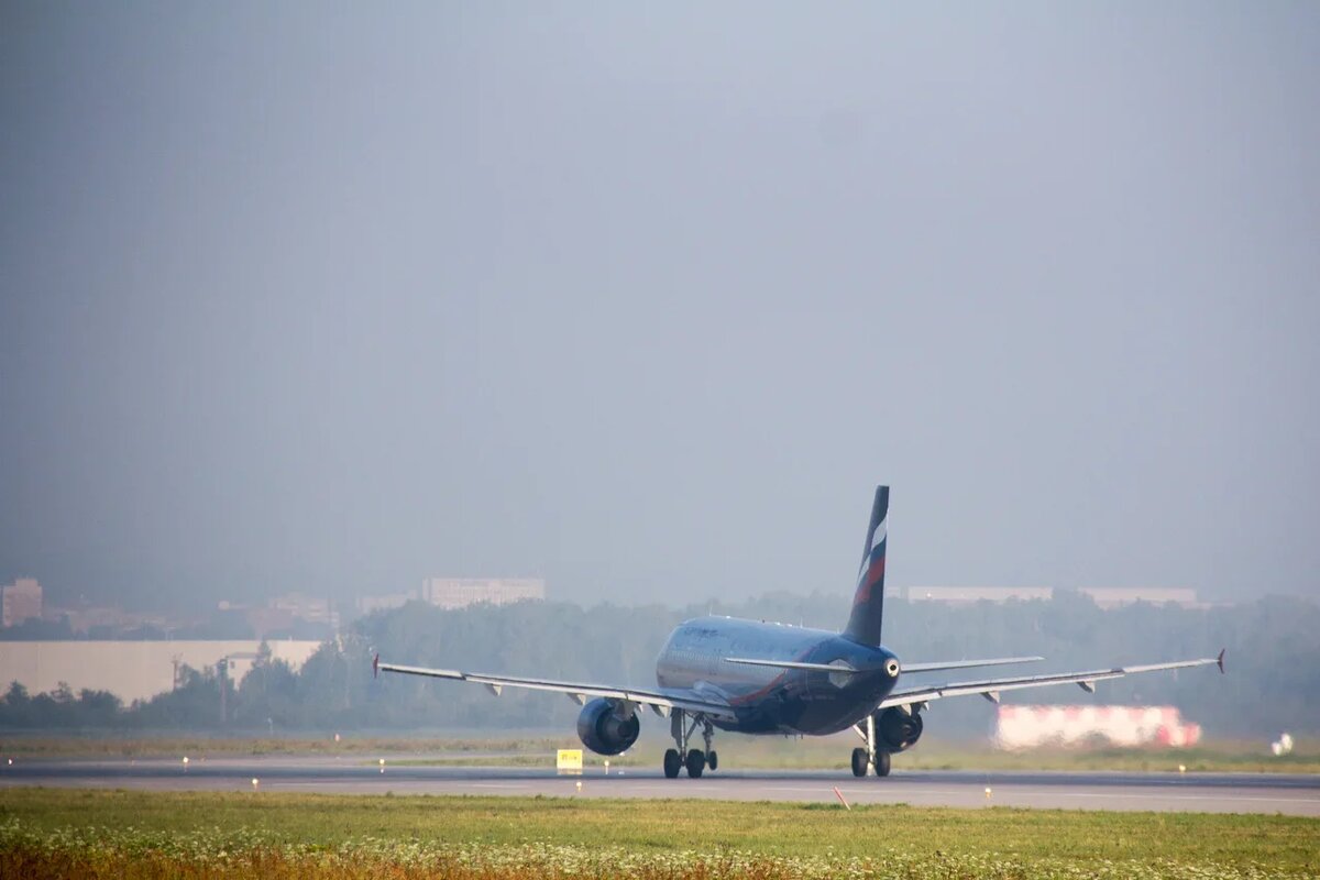 Вылетающий самолёт Аэрофлота