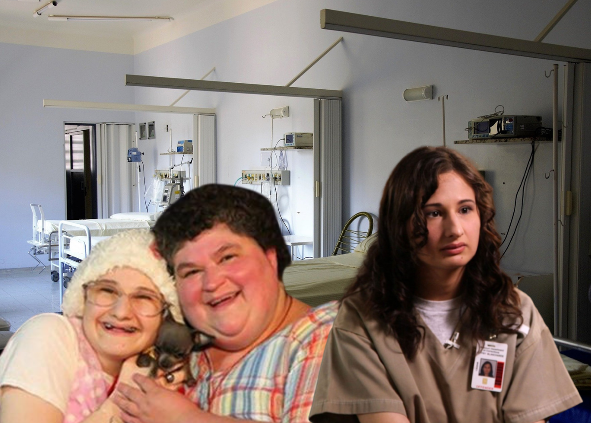 Джипси Роуз с мамой (слева) и Джипси Роуз в тюрьме (справа)