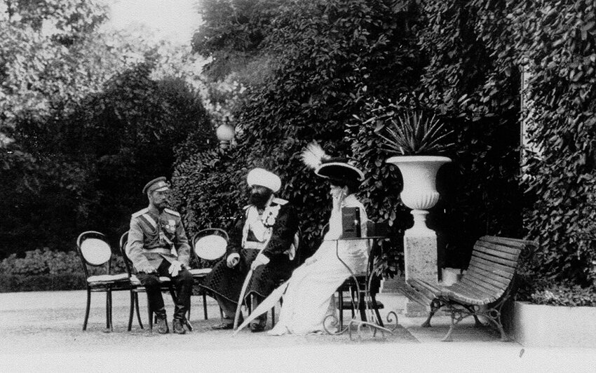 Императрская чета принимает эмира Бухарского в Ливадии 