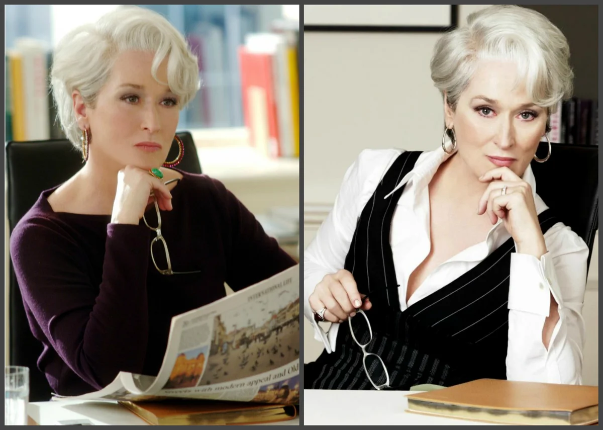 На момент выхода фильма "Дьявол носит Prada" прекрасной Мерил было 57 лет. И она великолепна!  