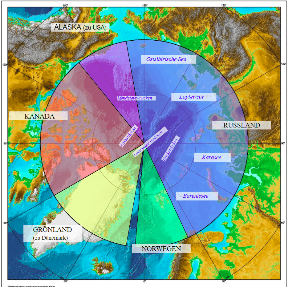 Карта арктики по странам