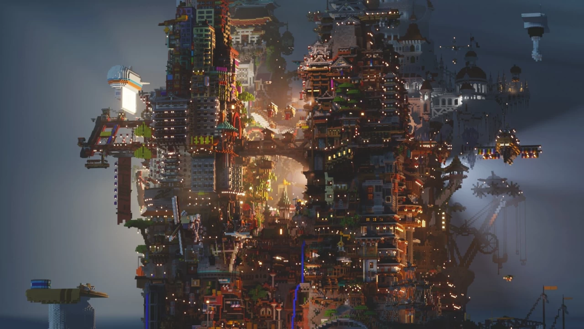 Cyberpunk building minecraft фото 5