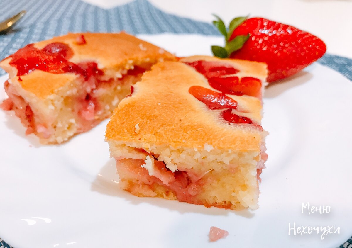 Манник с клубникой, фото автора