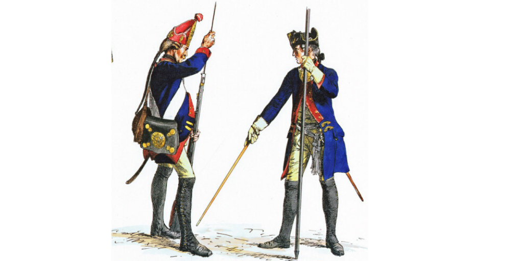 Гренадер и обер-офицер  фузилерного  полка   ( No-41 )