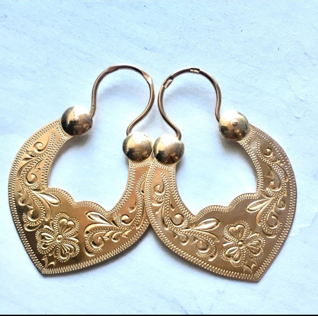 Серьги золотой цыганский