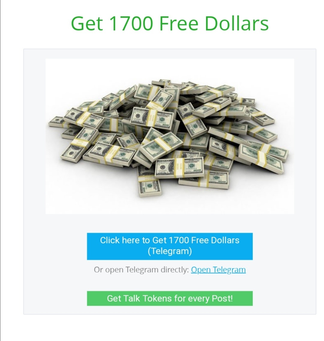 Get 1700 free dollars. 