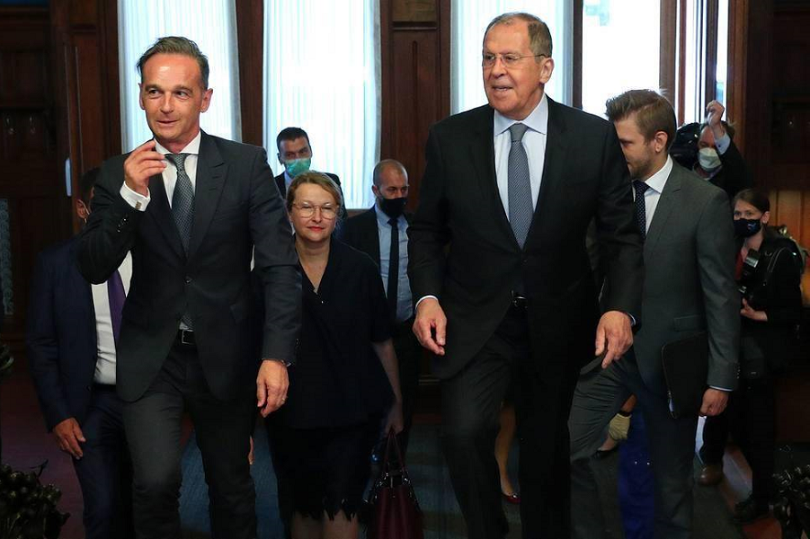 Хайко Маас в гостях у Сергея Лаврова, Москва, МИД, 
