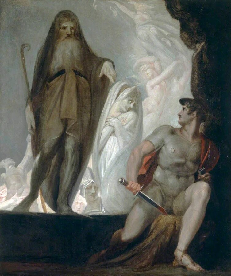 Иоганн Генрих Фюссли. Одиссей встречает Тиресия, ок.1800