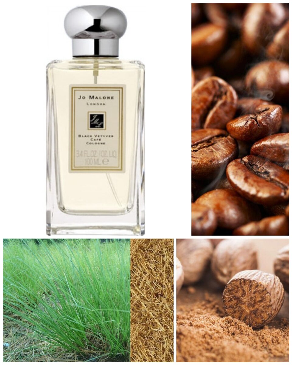 Коллаж автора.Слышимые ноты:Кофе,Ветивер,Мускатный орех.
