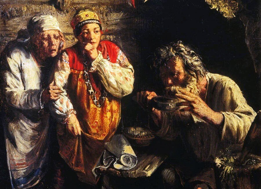 Картина Г. Мясоедова "Знахарь".